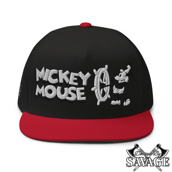 Steamboat Willie's Mickey Mouse Flat Bill Hat | Designs By Savage