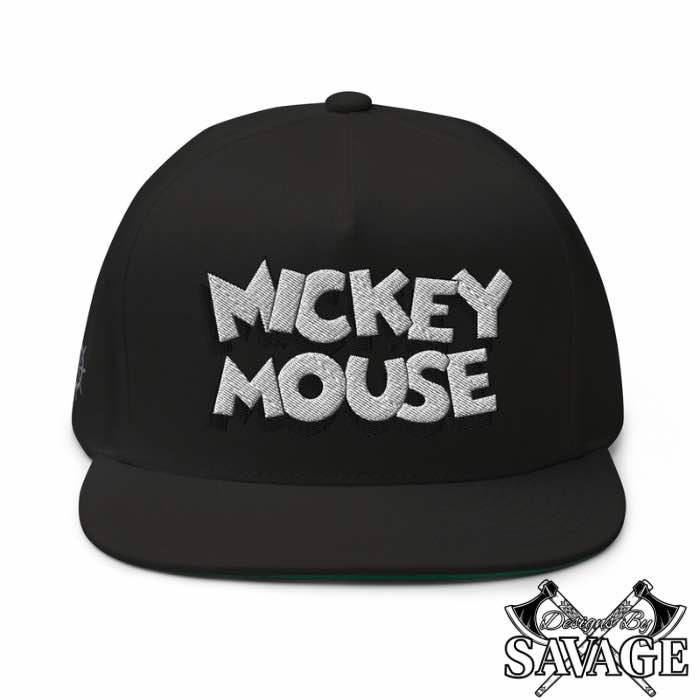 Steamboat Willie's Mickey Mouse Flat Bill Hat | Designs By Savage