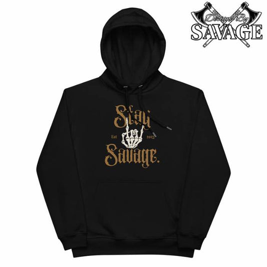 Stay Savage Gold Premium Eco Hoodie | Designs By Savage