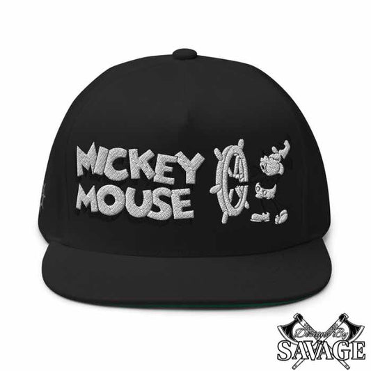 Steamboat Willie's Mickey Mouse Flat Bill Hat | Designs By Savage