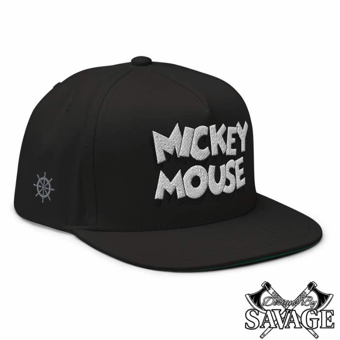 Steamboat Willie's Mickey Mouse Flat Bill Hat | Designs By Savage