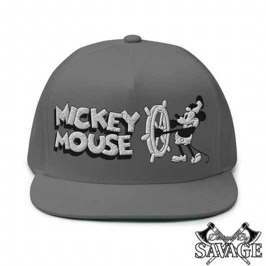 Steamboat Willie's Mickey Mouse Flat Bill Hat | Designs By Savage