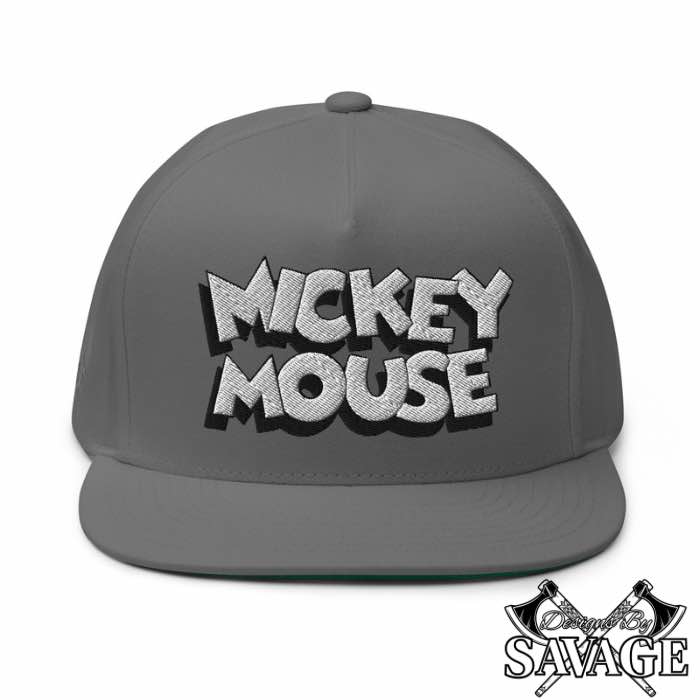 Steamboat Willie's Mickey Mouse Flat Bill Hat | Designs By Savage