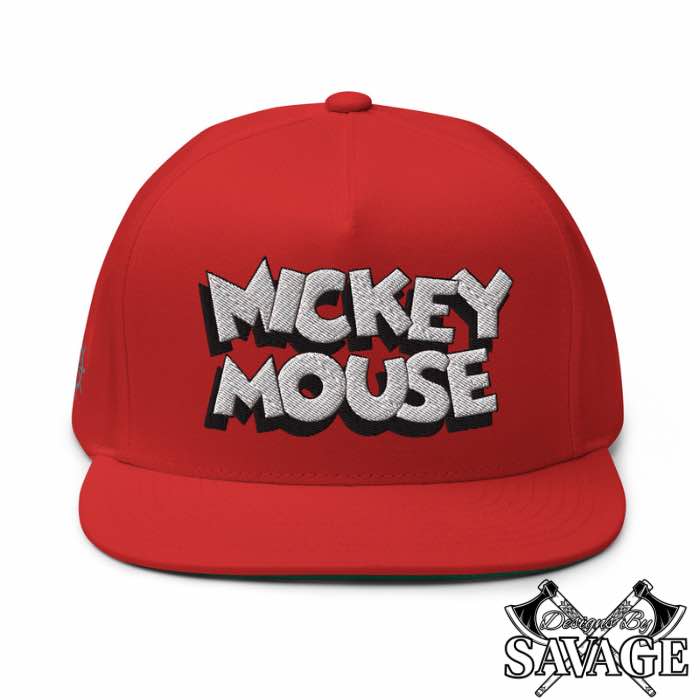 Steamboat Willie's Mickey Mouse Flat Bill Hat | Designs By Savage