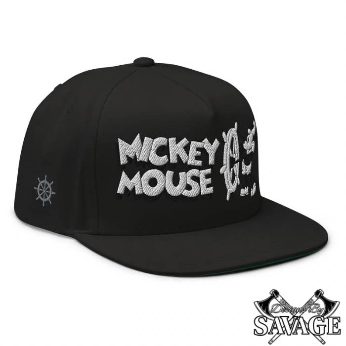 Steamboat Willie's Mickey Mouse Flat Bill Hat | Designs By Savage