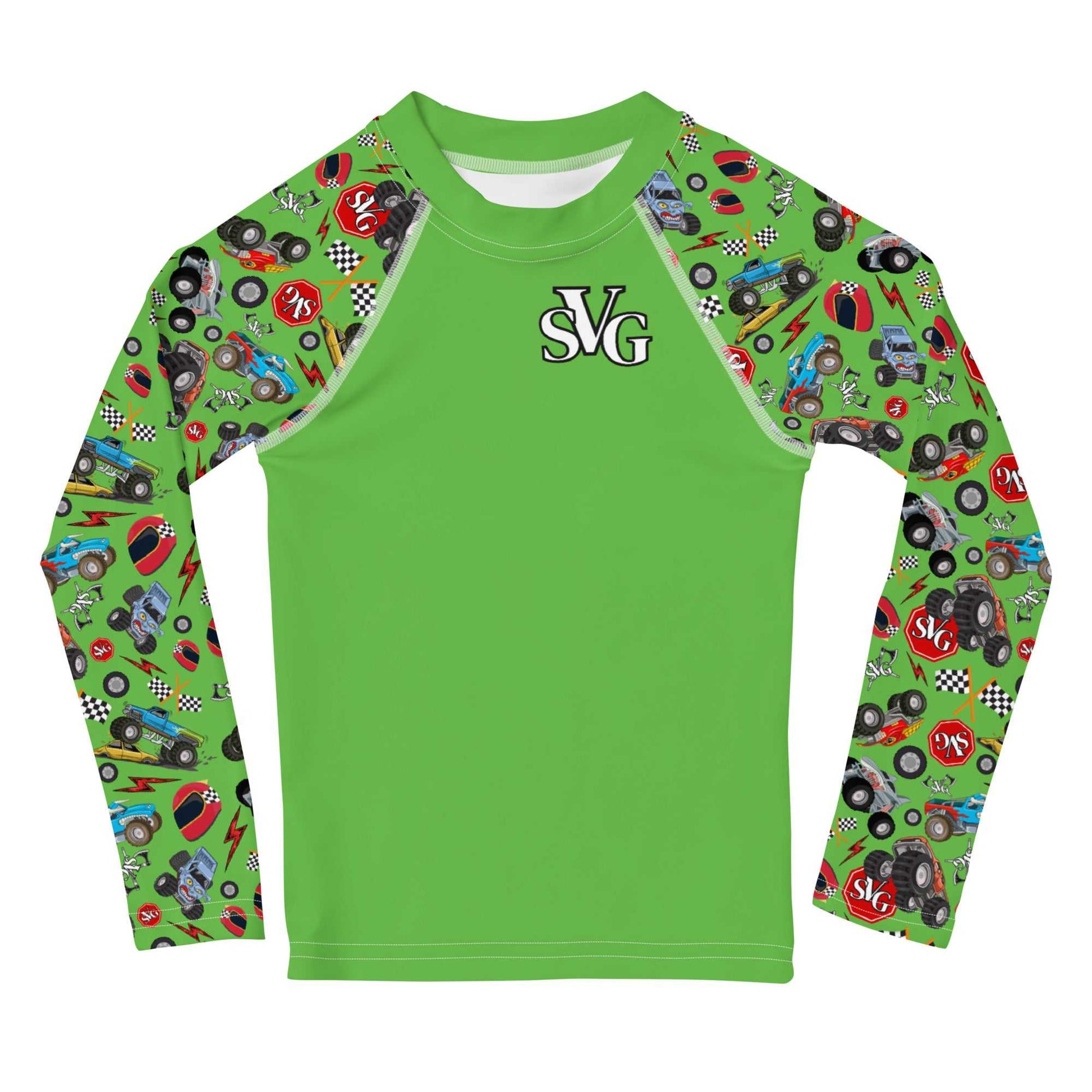 Mason Monster Mania Kids’ UPF 50+ Rash Guard l Designs By Savage Kid’s Clothing