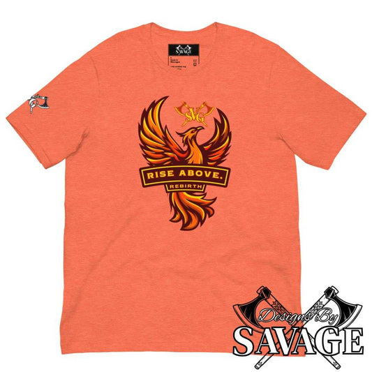 Rise Above Tee - Phoenix Ascension | Designs By Savage Men's Collection - Rugged Individualism & Style | Designs By Savage