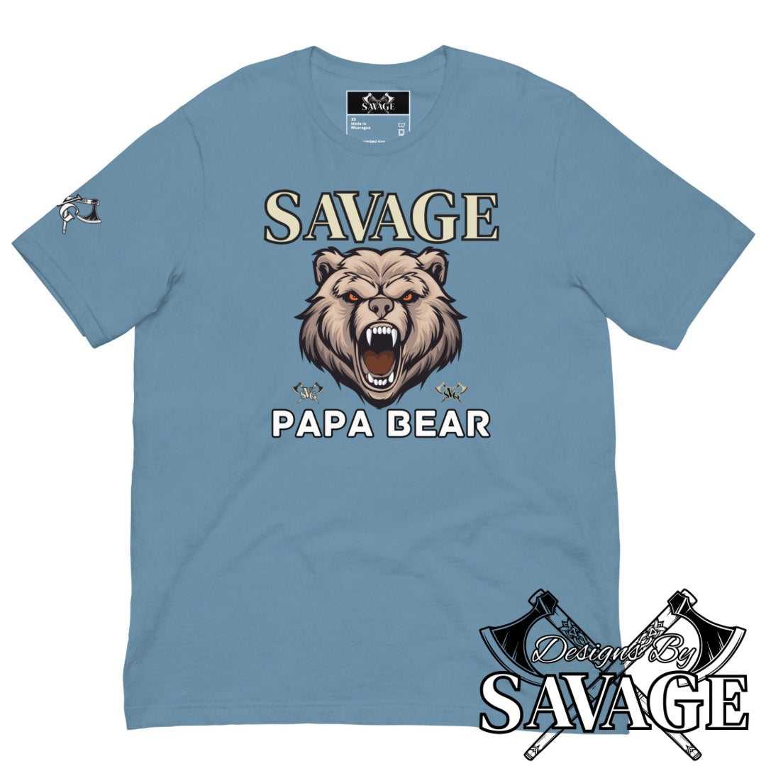 Savage Papa Bear Tee | Designs By Savage Men's Collection - Rugged Individualism & Style | Designs By Savage