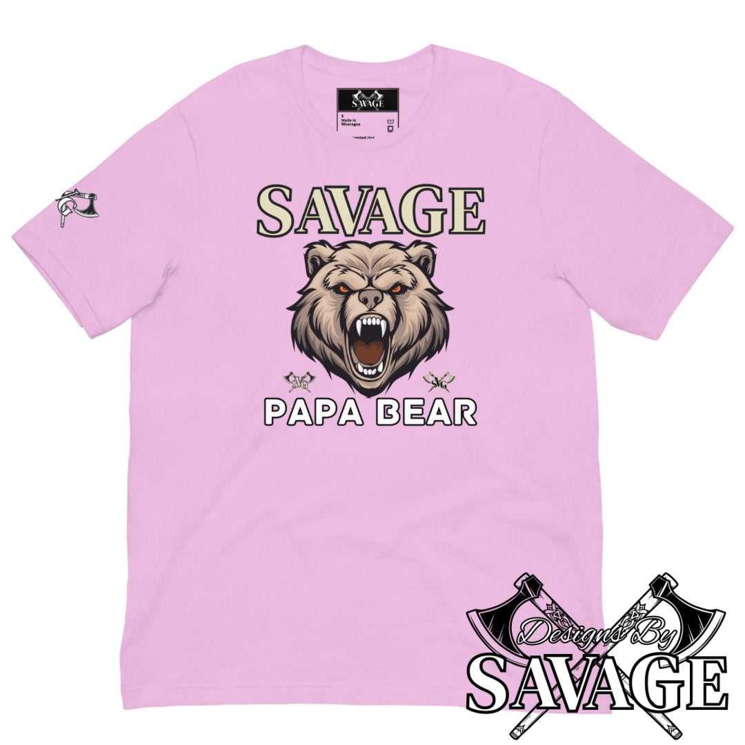 Savage Papa Bear Tee | Designs By Savage Men's Collection - Rugged Individualism & Style | Designs By Savage