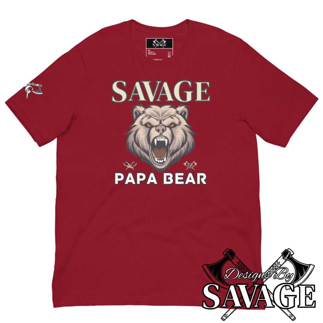 Savage Papa Bear Tee | Designs By Savage Men's Collection - Rugged Individualism & Style | Designs By Savage