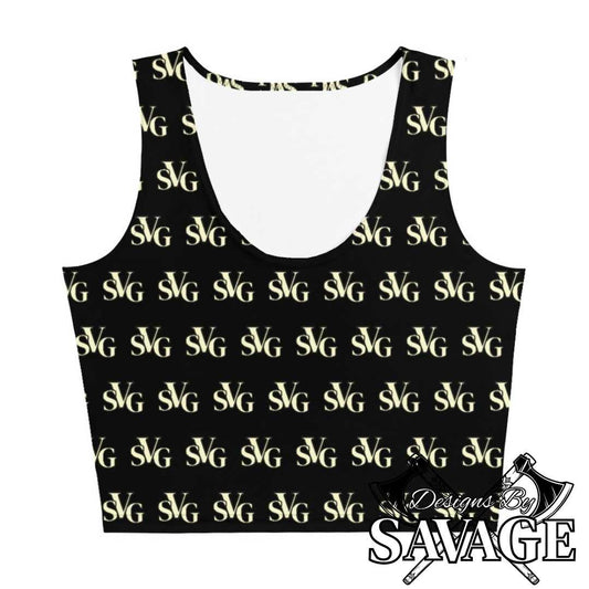 SVG Logo Women’s Crop Top in Black and Cream - Modern Chic Meets Comfort | Designs By Savage