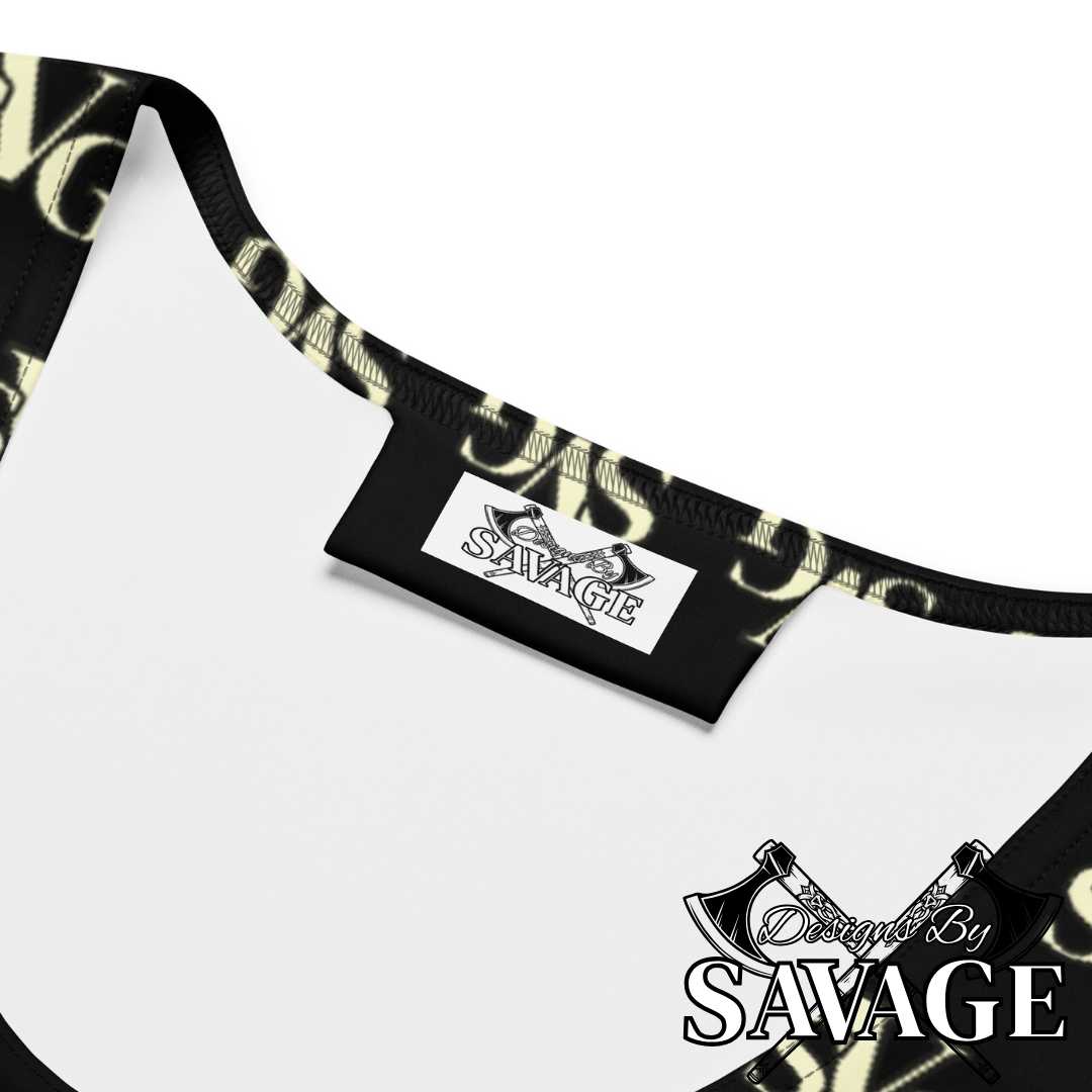 SVG Logo Women’s Crop Top in Black and Cream - Modern Chic Meets Comfort | Designs By Savage