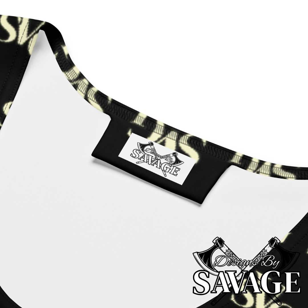 SVG Logo Women's Tank Top in Black and Cream | Designs By Savage