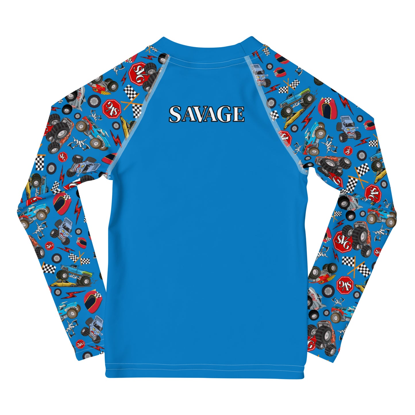 Mason Monster Mania Kids’ UPF 50+ Rash Guard l Designs By Savage