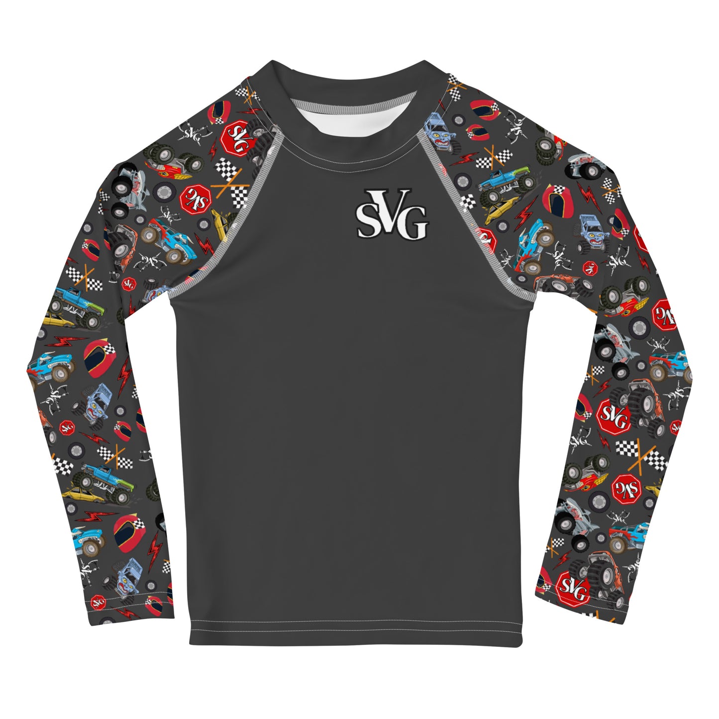 Mason Monster Mania Kids’ UPF 50+ Rash Guard l Designs By Savage