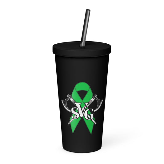 "SVG Mental Health Advocate" Insulated Tumbler with Straw