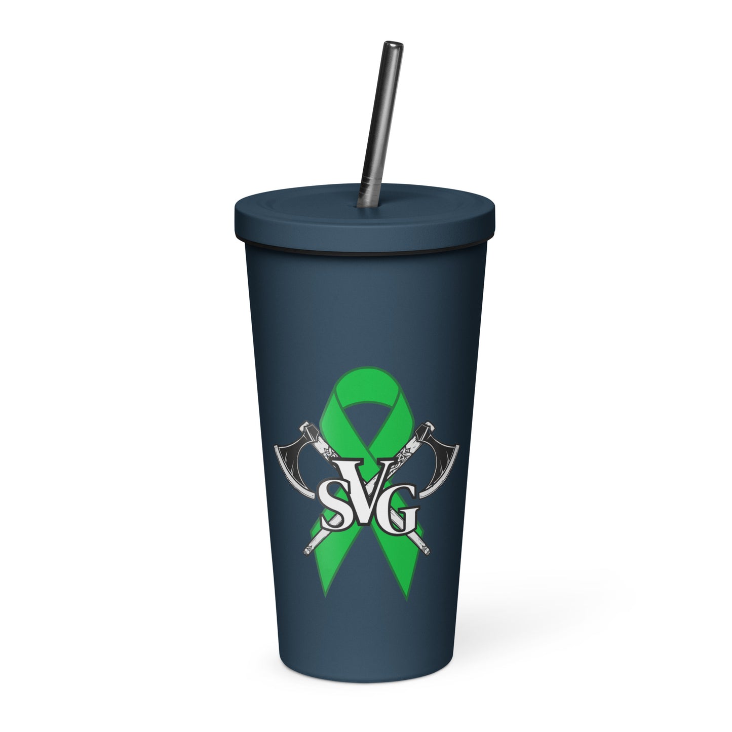 "SVG Mental Health Advocate" Insulated Tumbler with Straw