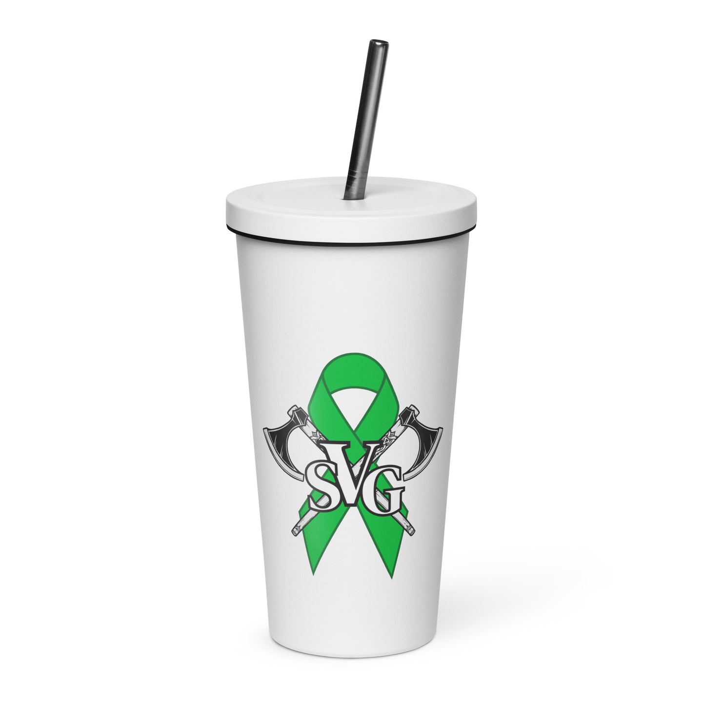 "SVG Mental Health Advocate" Insulated Tumbler with Straw