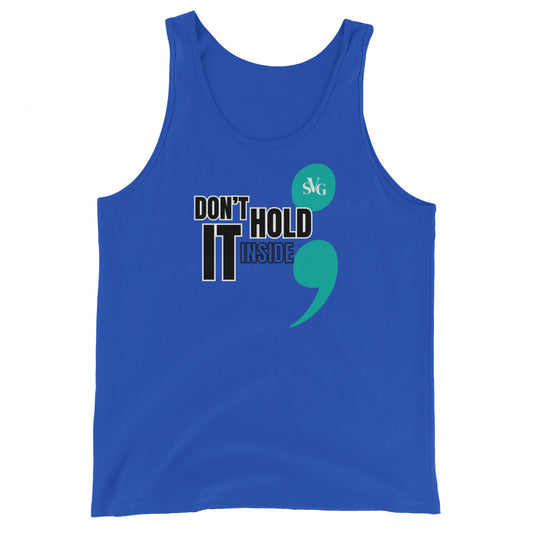 "Don't Hold It Inside" Men's Tank Top with Semi-Colon