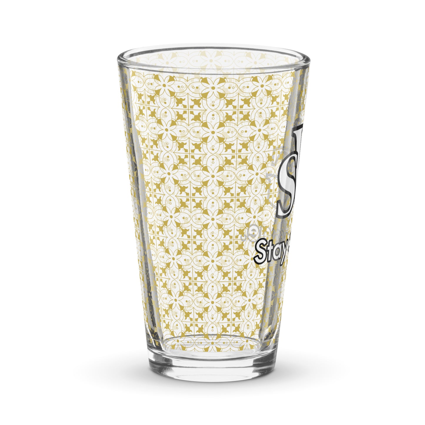 Rugged Elegance 16 oz Shaker Pint Glass | Designs By Savage