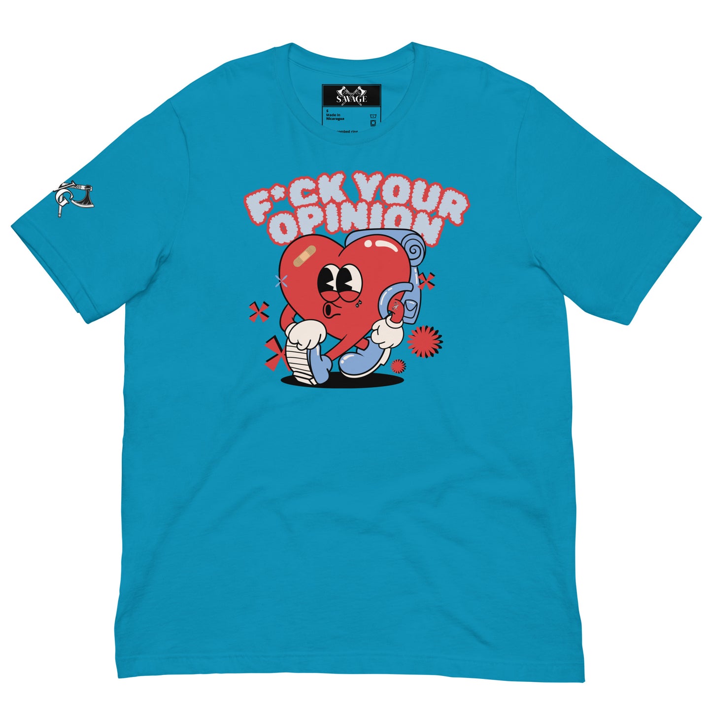 F*ck Your Opinion Tee - Healing Heart Design for the Resilient