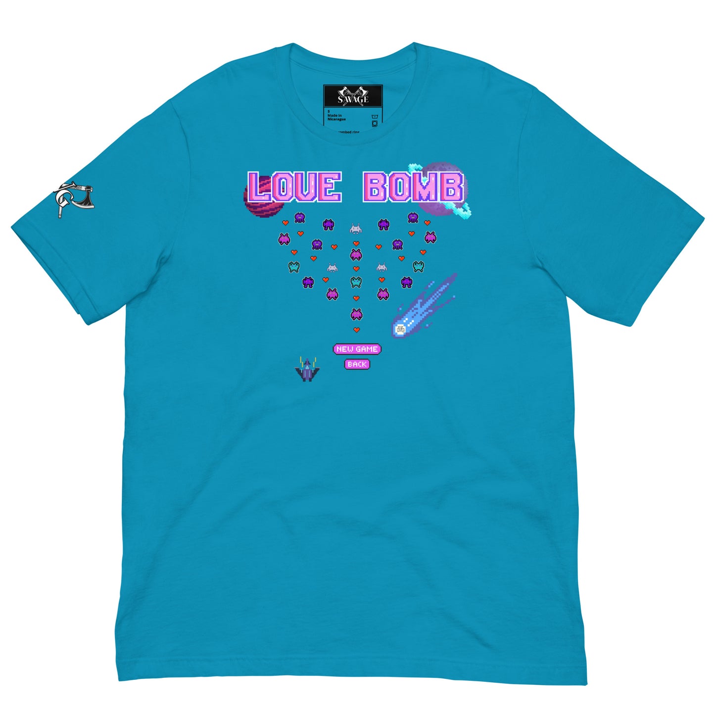 Love Bomb Arcade Tee – Game Over for Manipulation