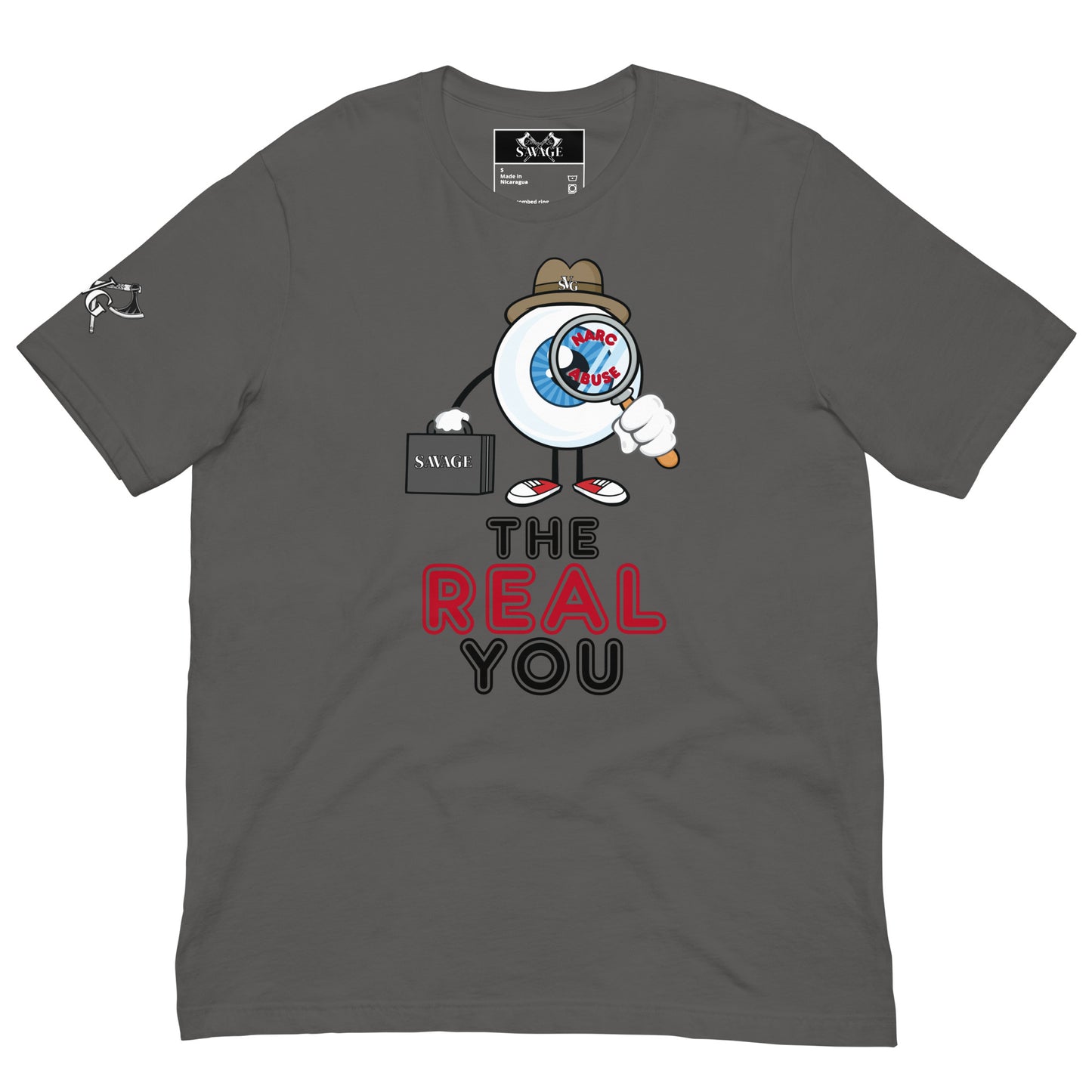 The Real You Tee - Private Eye Design Unmasking Narcissistic Abuse