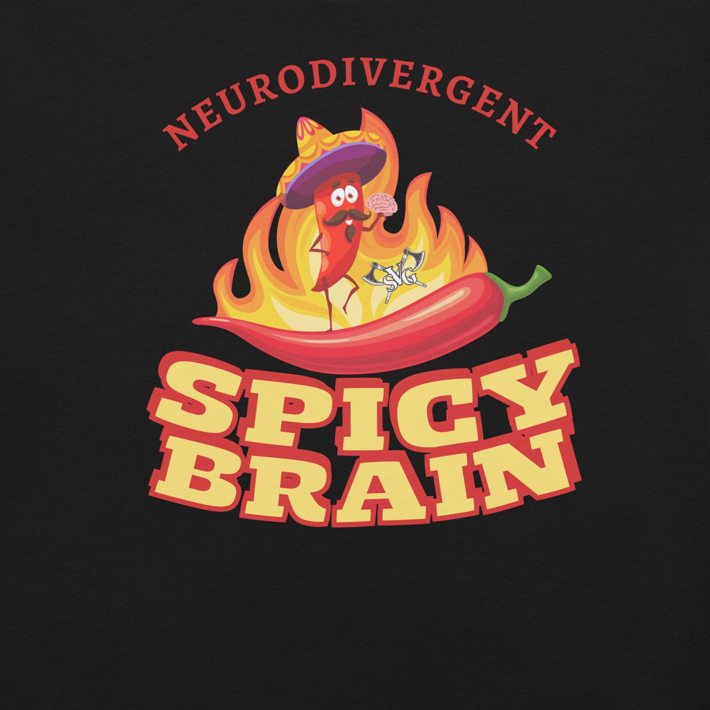 Spicy Brain Graphic Tee - Embrace Your Neurodiversity