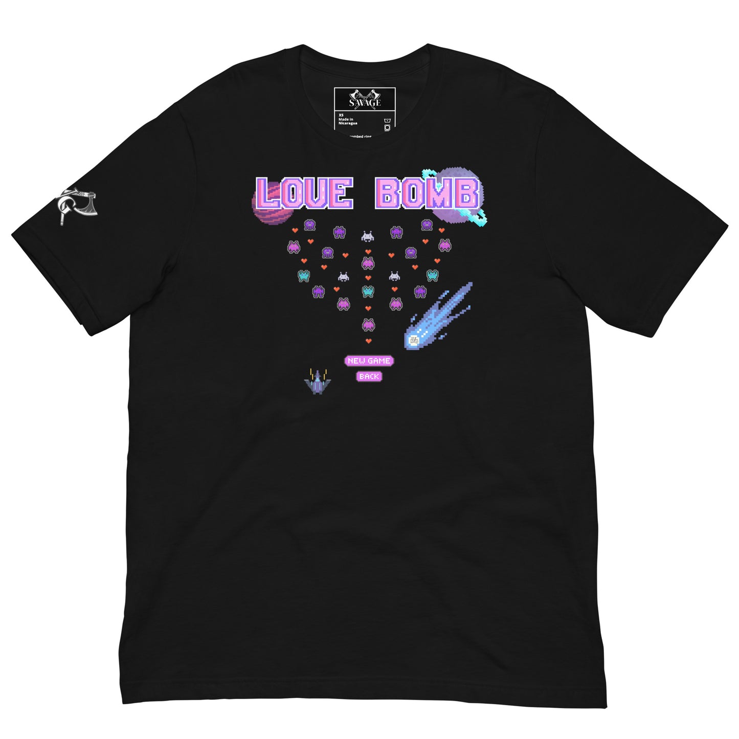 Love Bomb Arcade Tee – Game Over for Manipulation