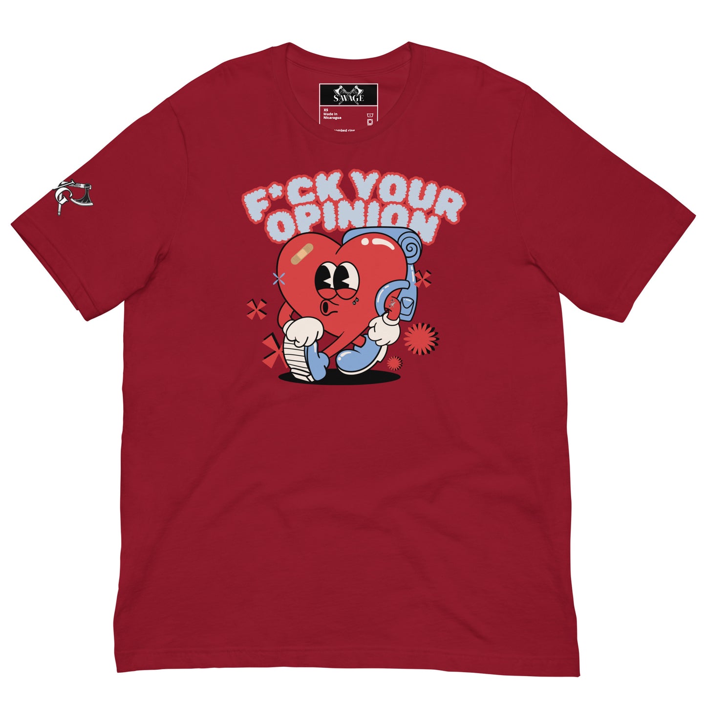 F*ck Your Opinion Tee - Healing Heart Design for the Resilient