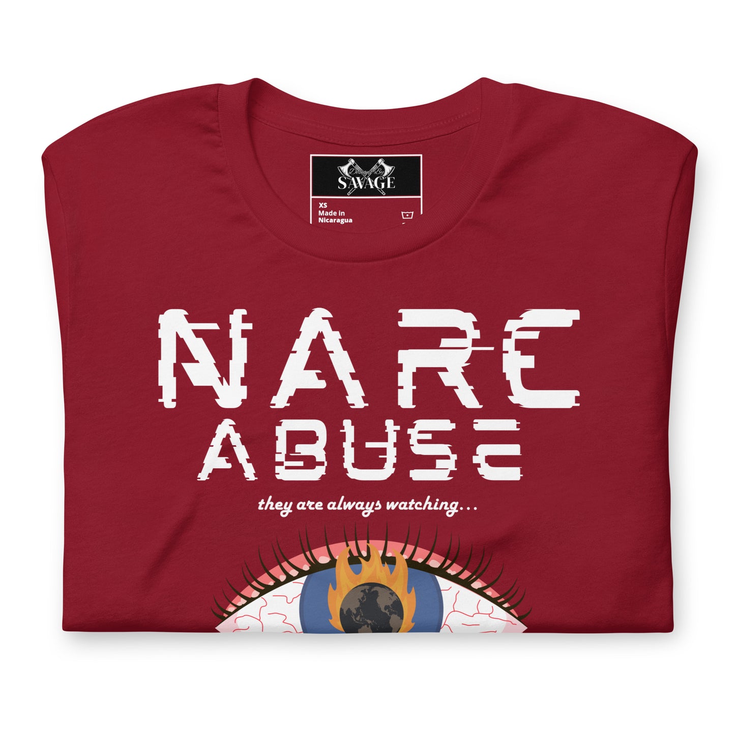 Narc Abuse Tee - Orwellian Eye Design Highlighting Narcissistic Abuse