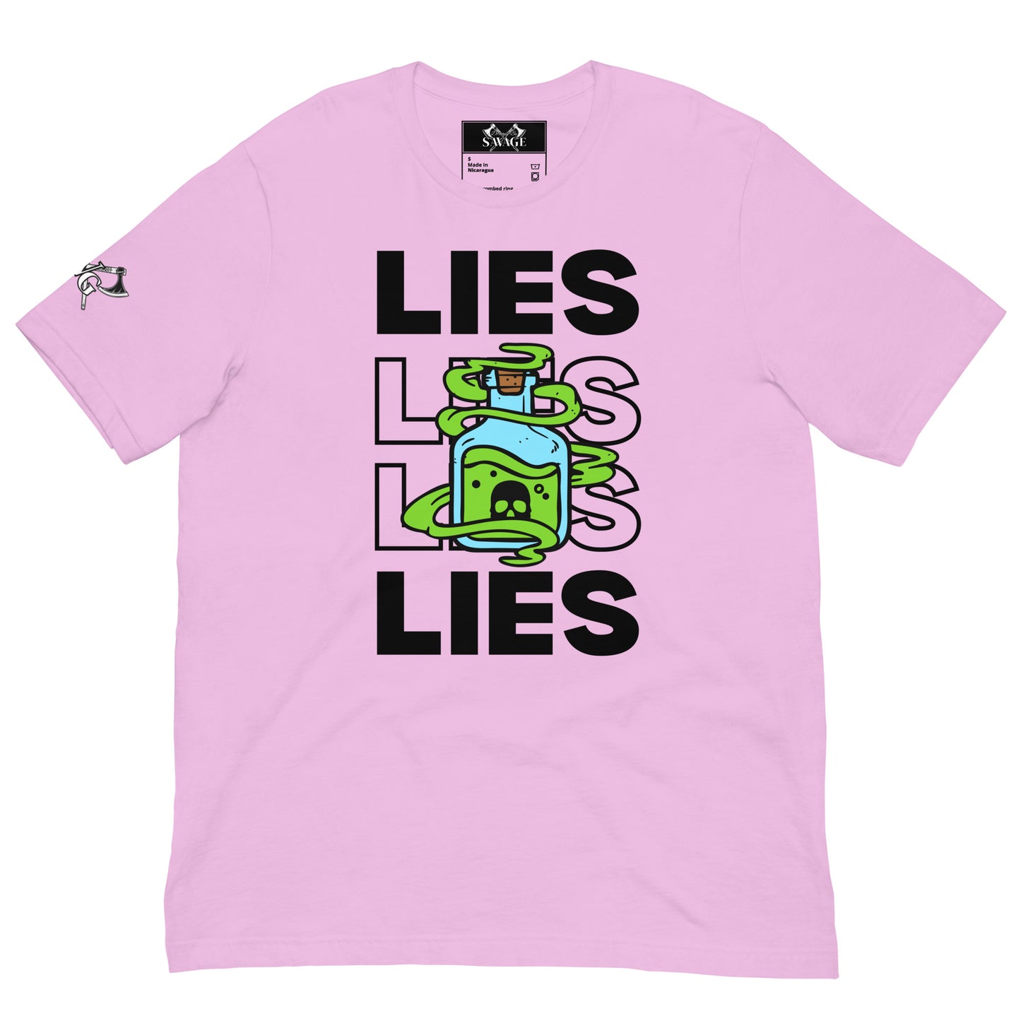 Lies Are Poison T-Shirt Black Font - Expose the Truth