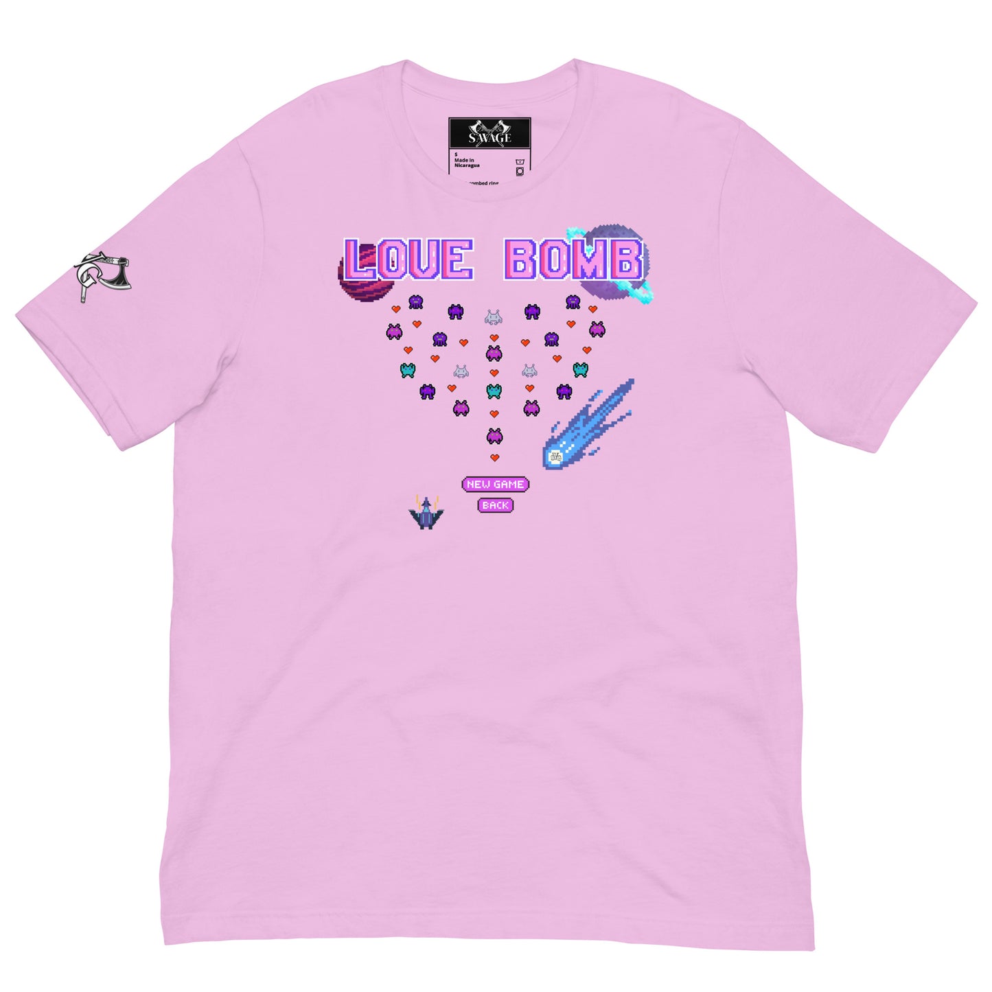 Love Bomb Arcade Tee – Game Over for Manipulation