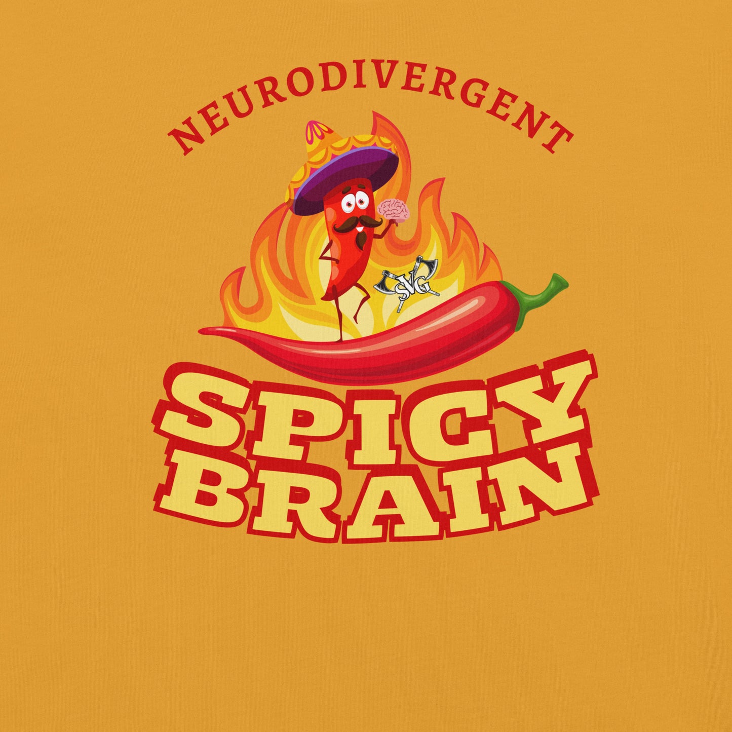 Spicy Brain Graphic Tee - Embrace Your Neurodiversity