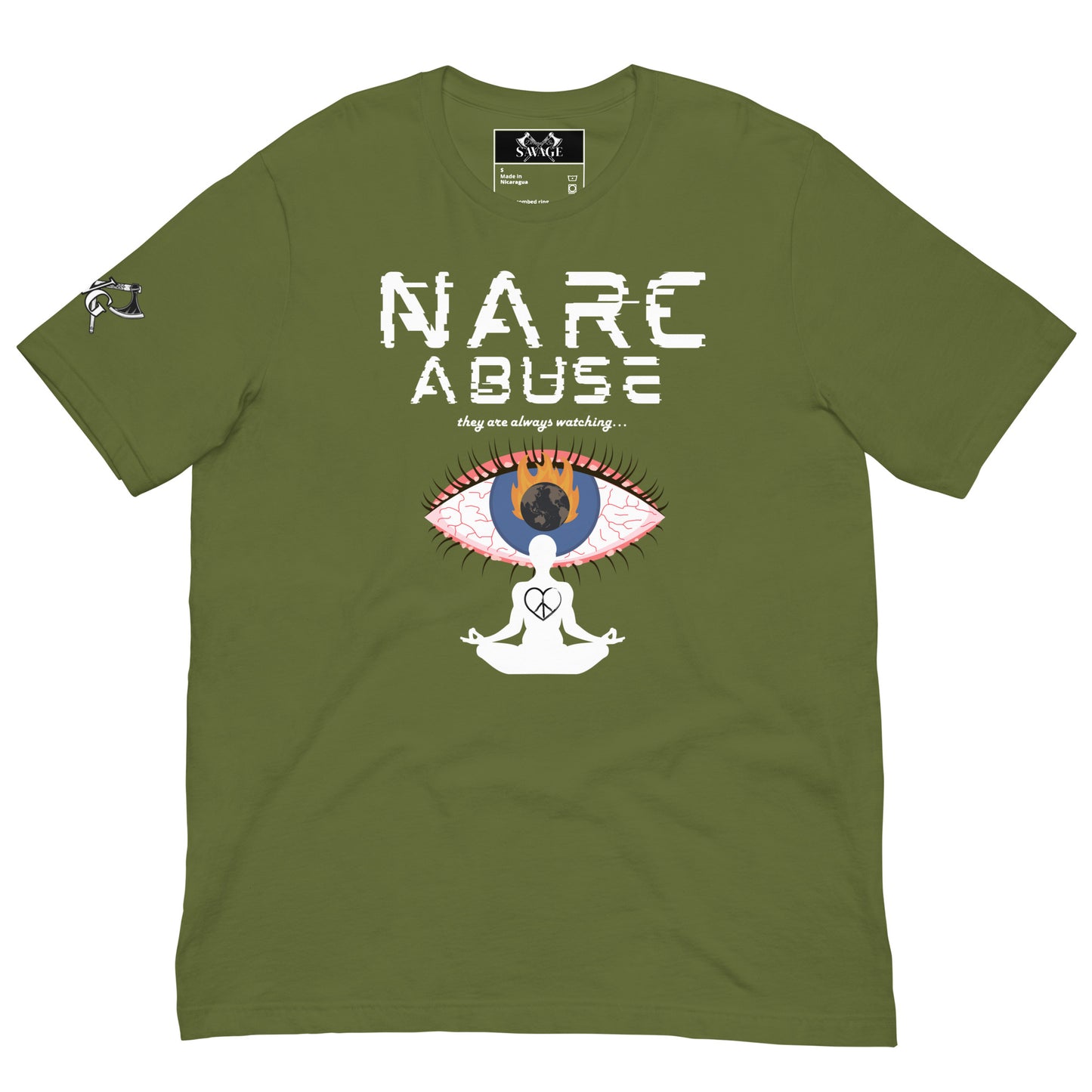 Narc Abuse Tee - Orwellian Eye Design Highlighting Narcissistic Abuse