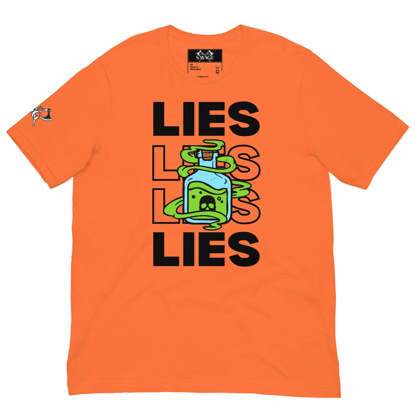 Lies Are Poison T-Shirt Black Font - Expose the Truth