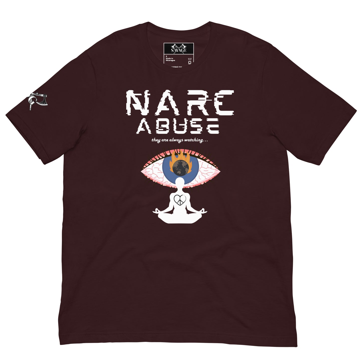 Narc Abuse Tee - Orwellian Eye Design Highlighting Narcissistic Abuse