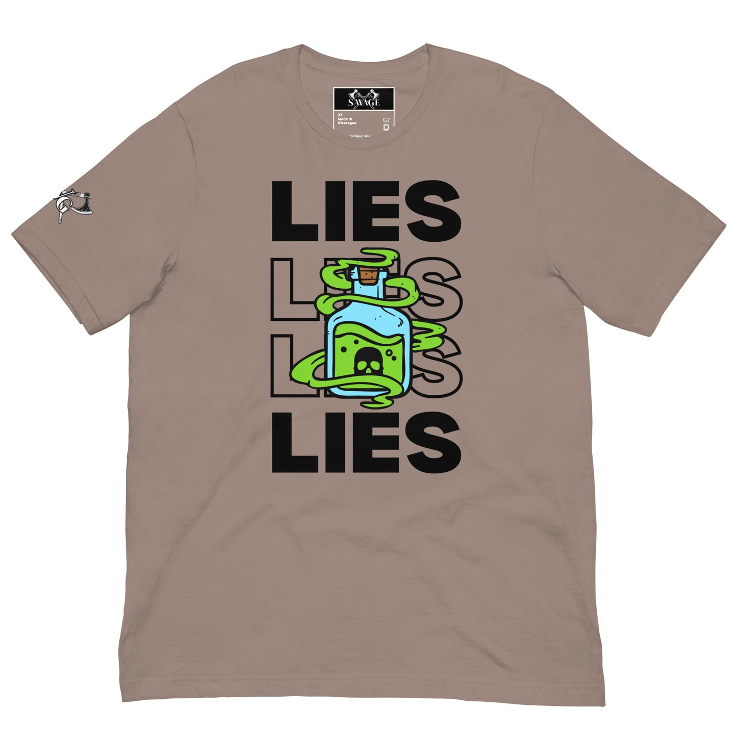 Lies Are Poison T-Shirt Black Font - Expose the Truth