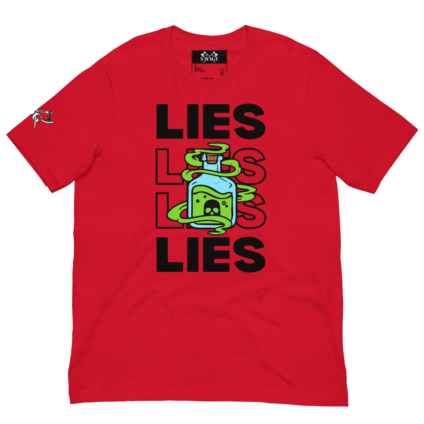 Lies Are Poison T-Shirt Black Font - Expose the Truth