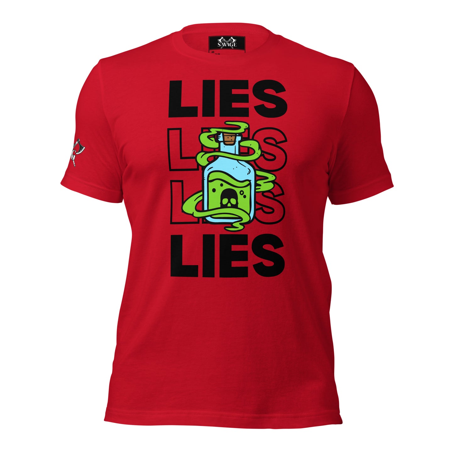 Lies Are Poison T-Shirt Black Font - Expose the Truth