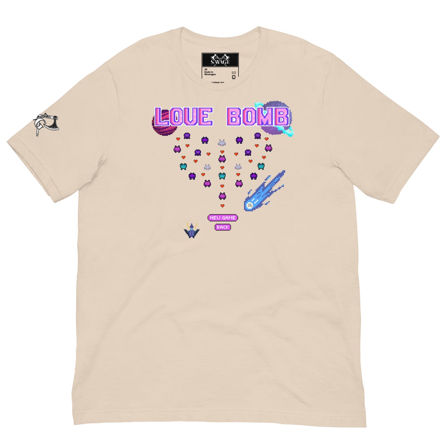 Love Bomb Arcade Tee – Game Over for Manipulation