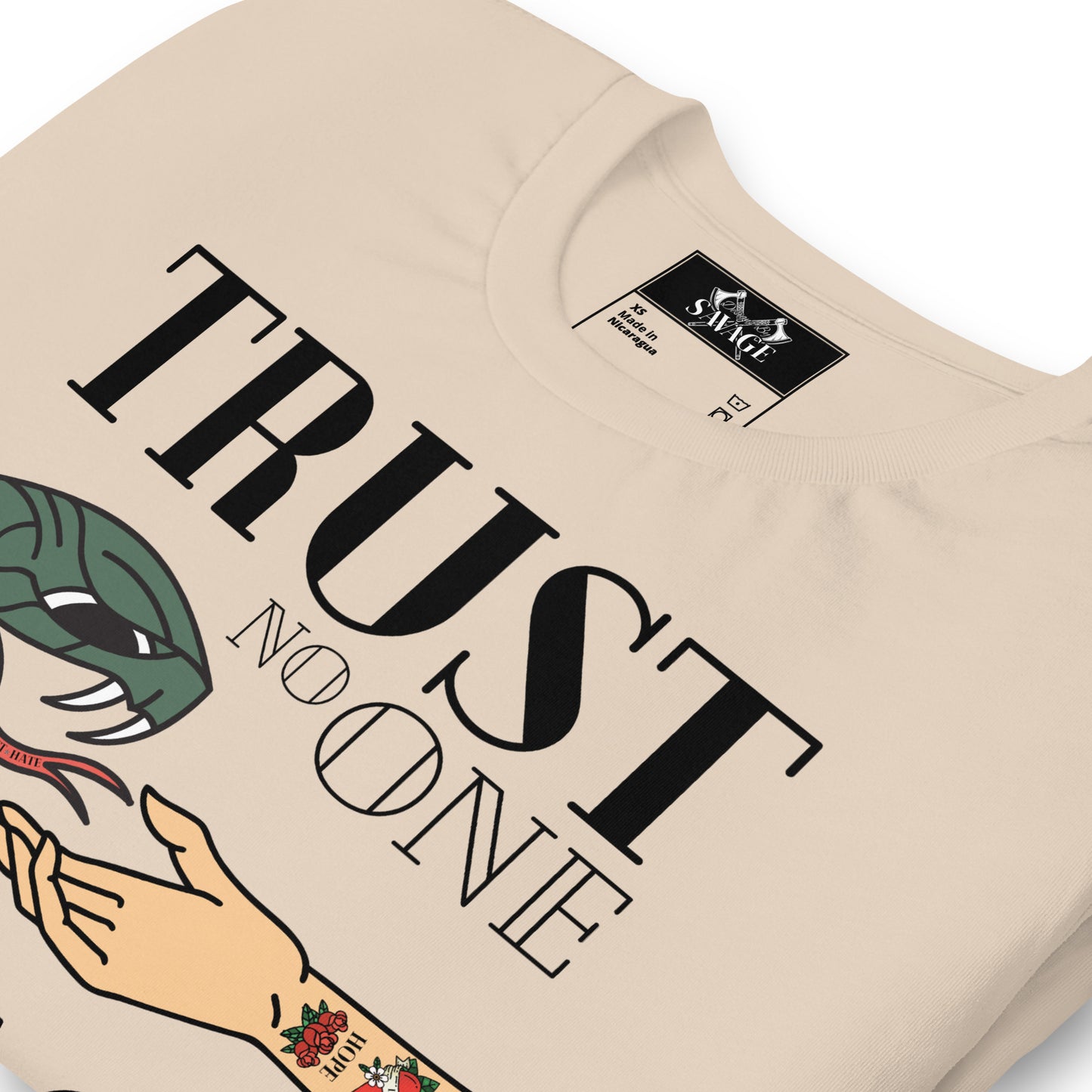 Trust No One Stay Savage T-Shirt for Divorced Dads - Black Font