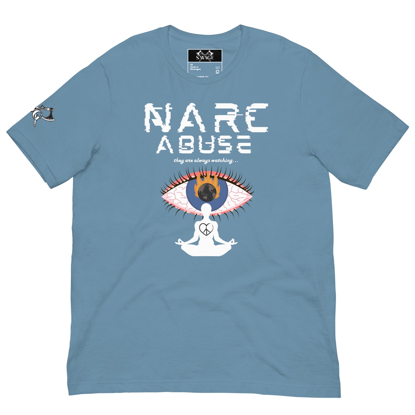 Narc Abuse Tee - Orwellian Eye Design Highlighting Narcissistic Abuse