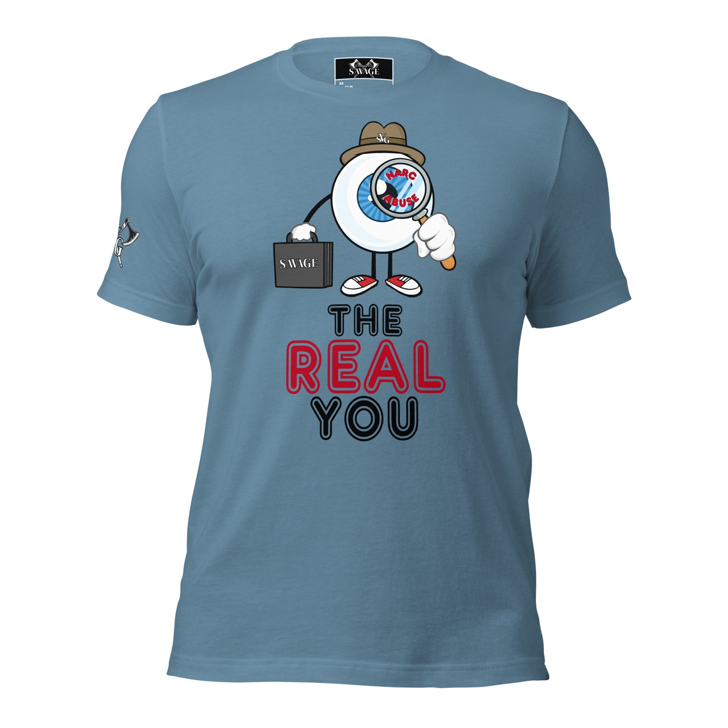 The Real You Tee - Private Eye Design Unmasking Narcissistic Abuse