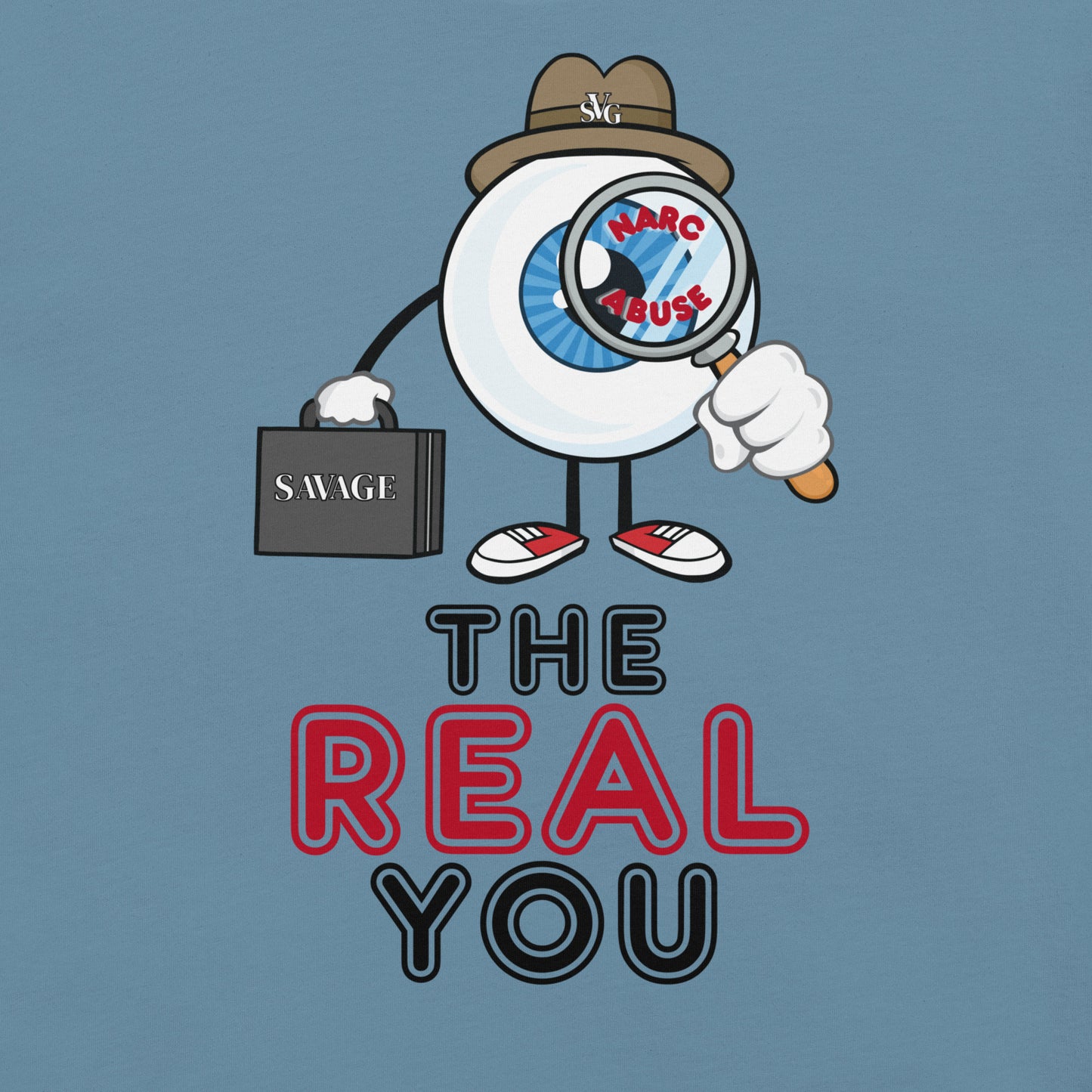 The Real You Tee - Private Eye Design Unmasking Narcissistic Abuse