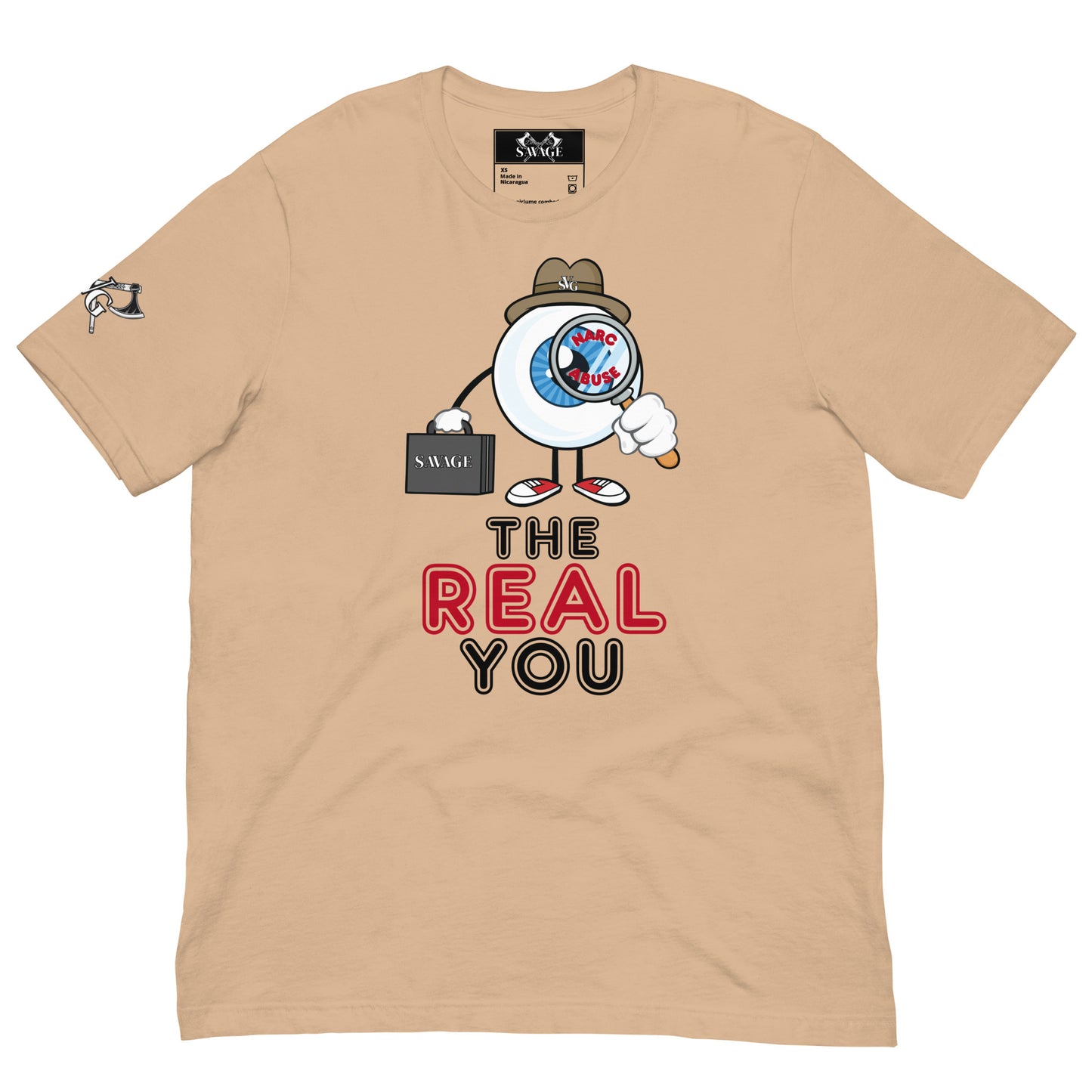 The Real You Tee - Private Eye Design Unmasking Narcissistic Abuse