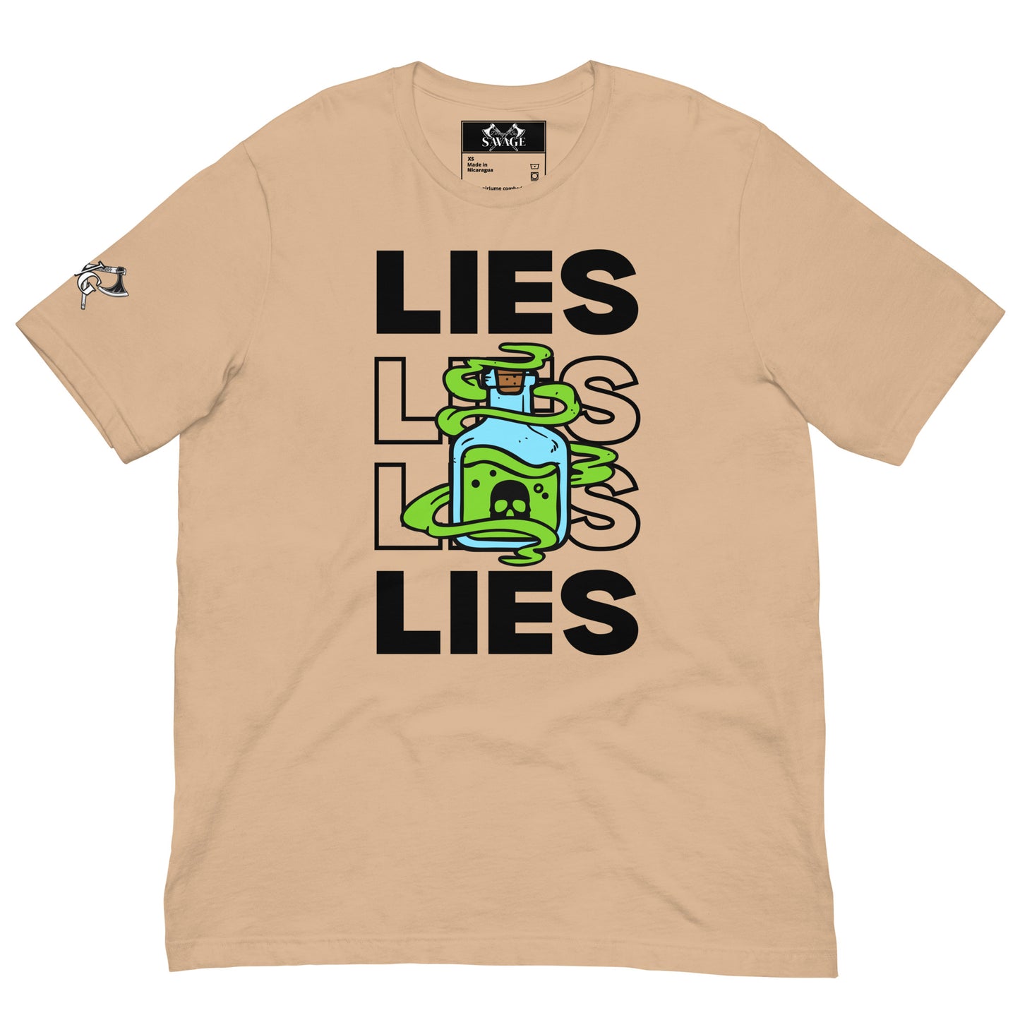 Lies Are Poison T-Shirt Black Font - Expose the Truth