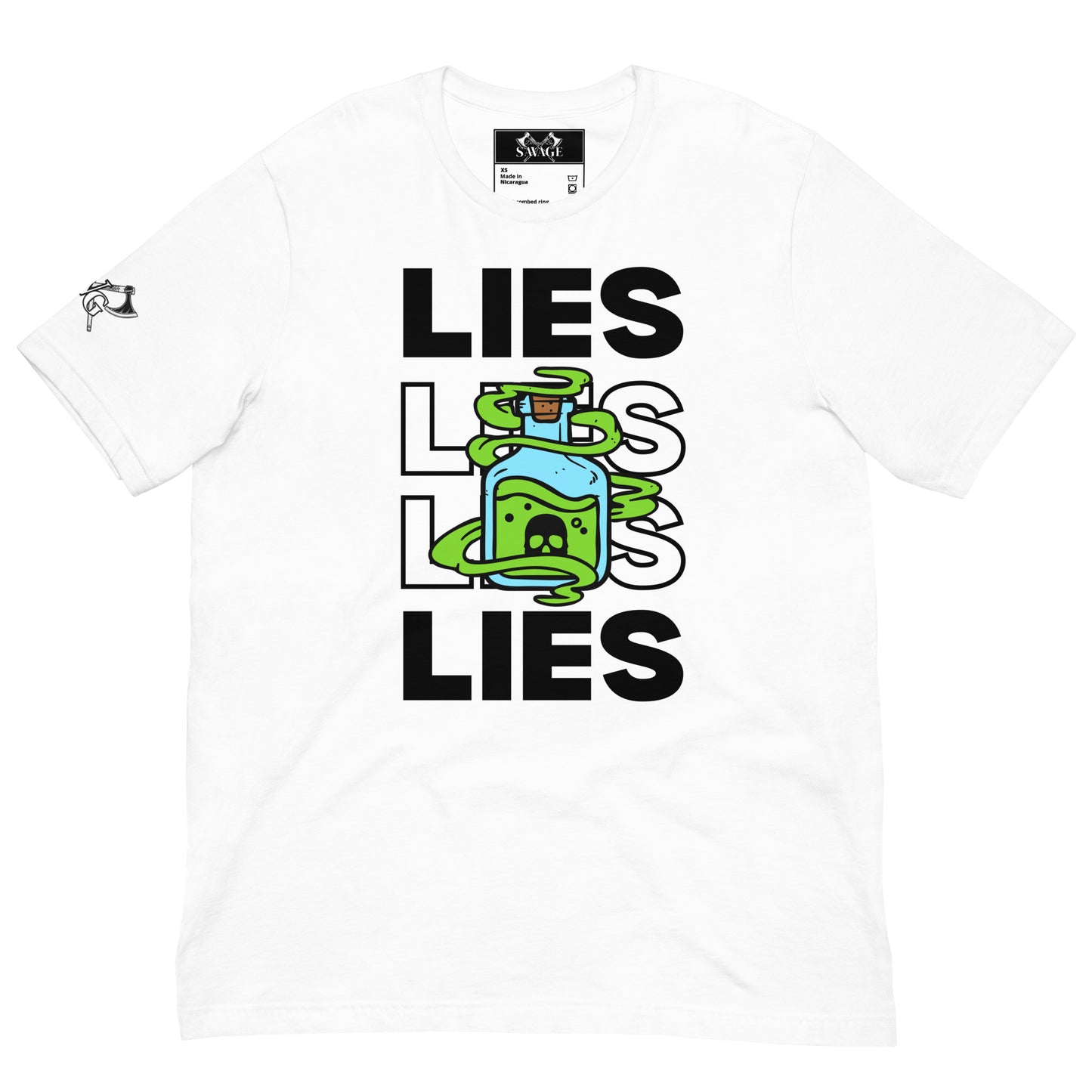 Lies Are Poison T-Shirt Black Font - Expose the Truth