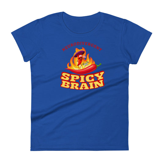 Spicy Brain Women’s Tee – Celebrate Neurodiversity